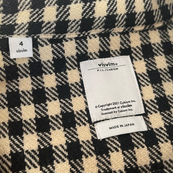 Visvim Black Check Big Game Shirt Sz 4 - Picture 6 of 16